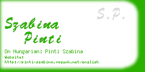 szabina pinti business card
